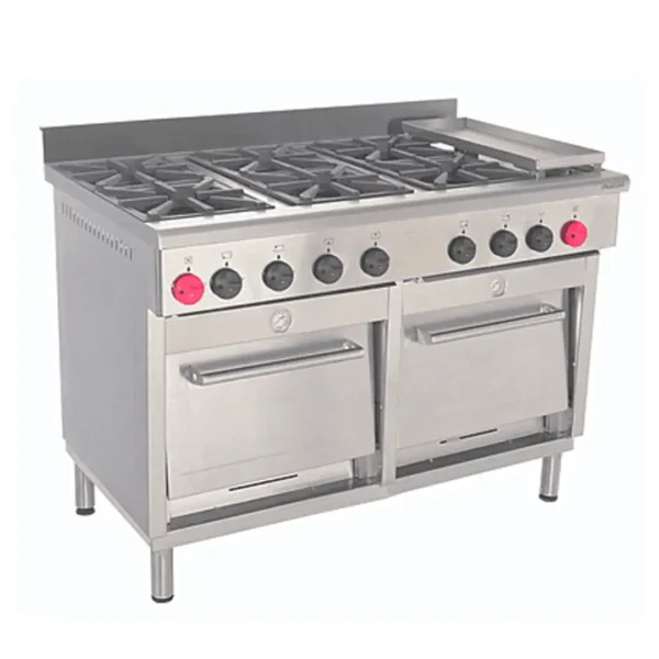 Comprar Cocina Industrial 6 platos y 2 Hornos