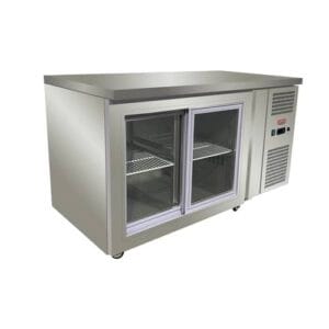 Comprar Mesón Bajo Refrigerado 2 Puertas Vidrio Corredera 365 lts 136 cms